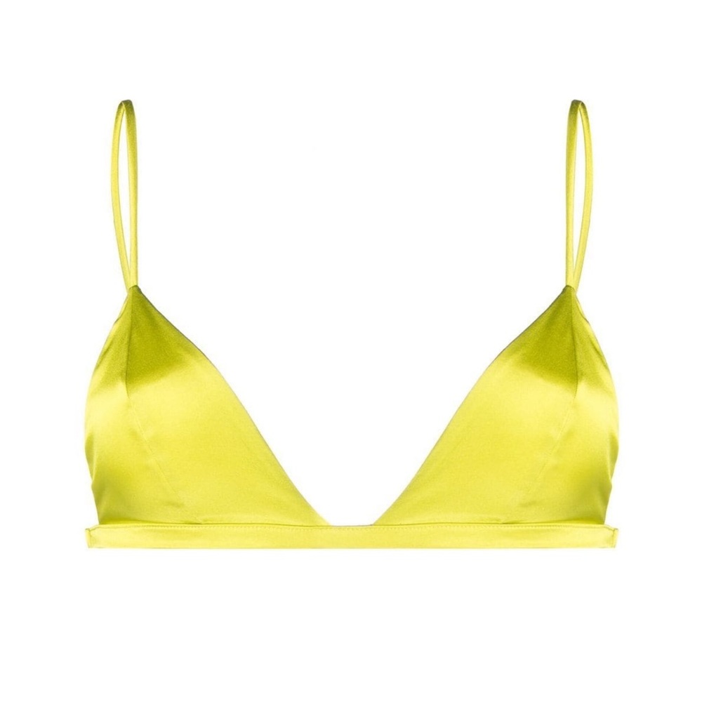 Fleur Du Mal Luxe Triangle Silk Bra